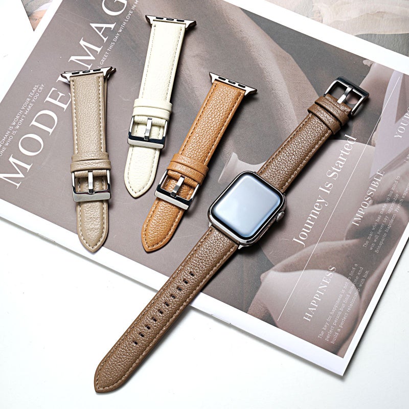 Genuine Leather Watch Band for Apple Watch, Samsung, Huawei - Image 1