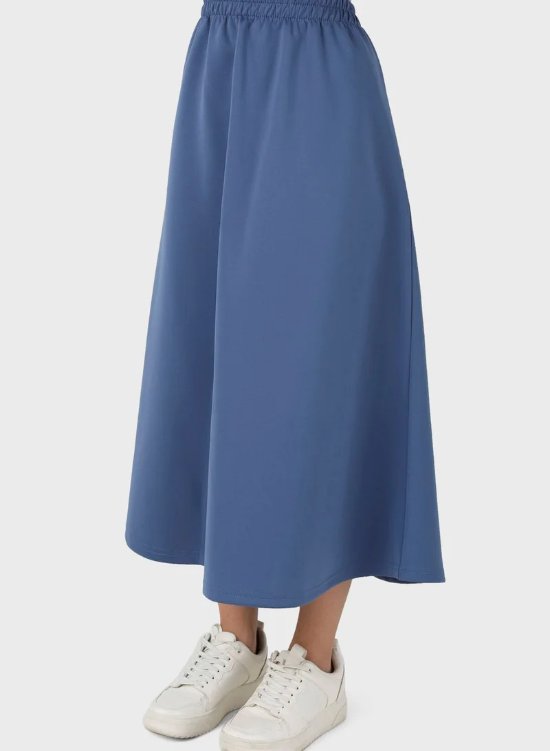 Benin by modanisa Pocket Detail Top & Skirt Set