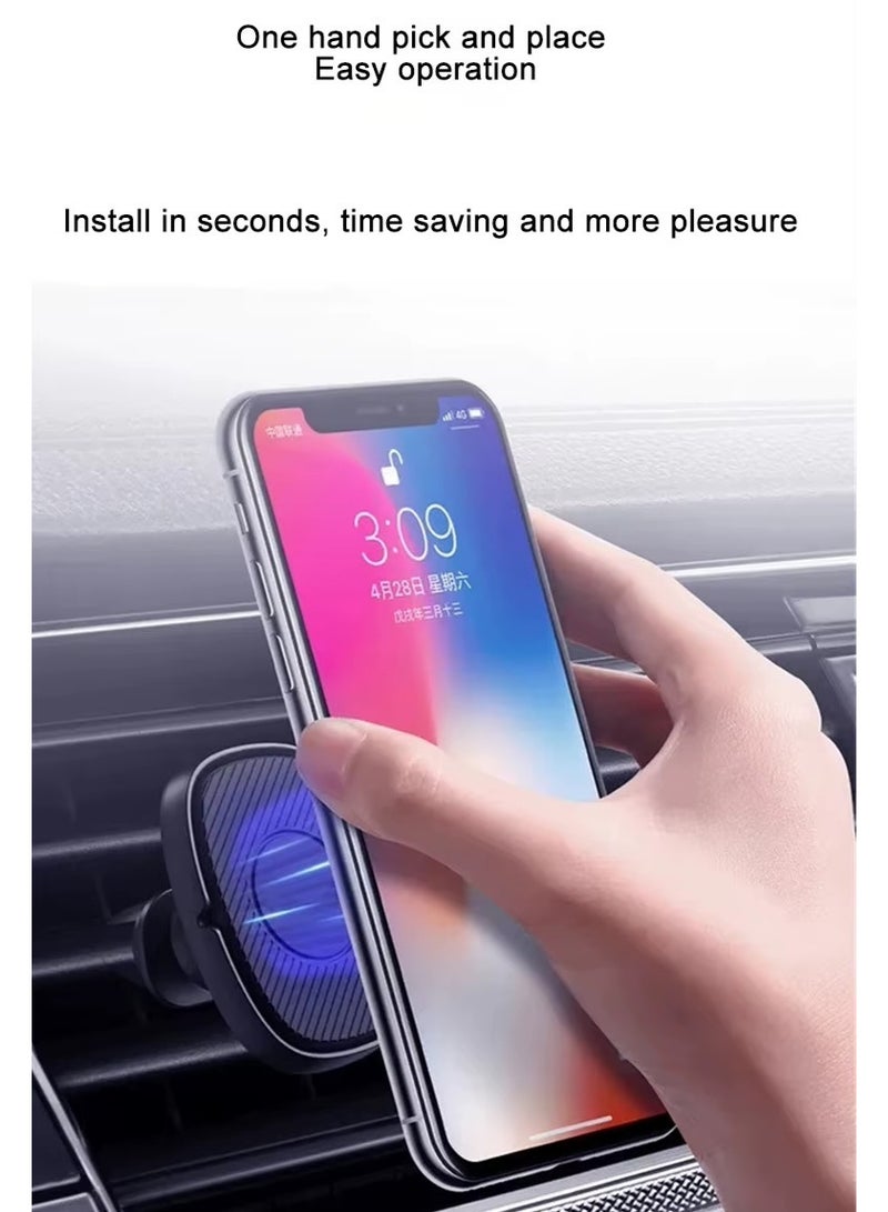 WUW 360-degree rotating magnetic car phone holder - Strong attachment to the air vent or dashboard - Compatible with various phone sizes - WUW Z27 - Image 5