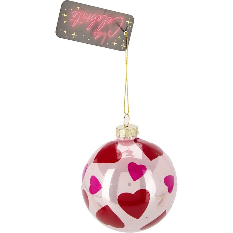 Koopman Glass Christmas Ball, Xmas Ornament, Holiday Seasonal Decoration for Christmas Tree, Home, Office, Party, Tabletop & Festive Holiday Display, – 80mm Assorted, 1 Piece - Image 2