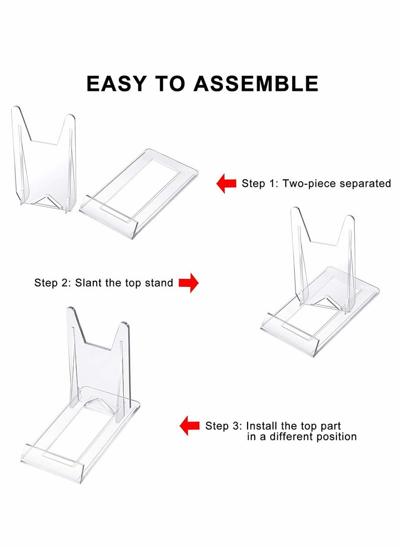 10 Clear Acrylic Display Stands for Pictures and Plates Mini Easels Perfect for Home Office and Party Decorations - Image 4