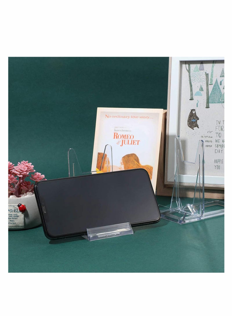 10 Clear Acrylic Display Stands for Pictures and Plates Mini Easels Perfect for Home Office and Party Decorations - Image 5