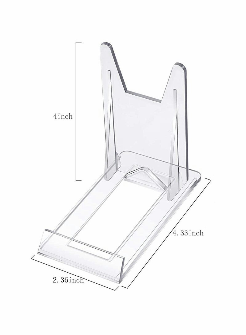 10 Clear Acrylic Display Stands for Pictures and Plates Mini Easels Perfect for Home Office and Party Decorations - Image 2