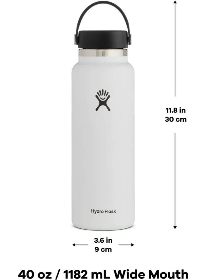 Hydro Flask Vacuum Bottle 1.2L White WD Mouth