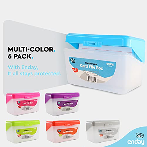 Enday Index Card Holder Blue, 3x5 Note Flash Card Organizer Case, Index Card File w/flip top, Notecard Recipe, Holder, Holds 250 Cards, Also Available in Purple, Red, Green, Grey, Pink (1 PC) - Image 4