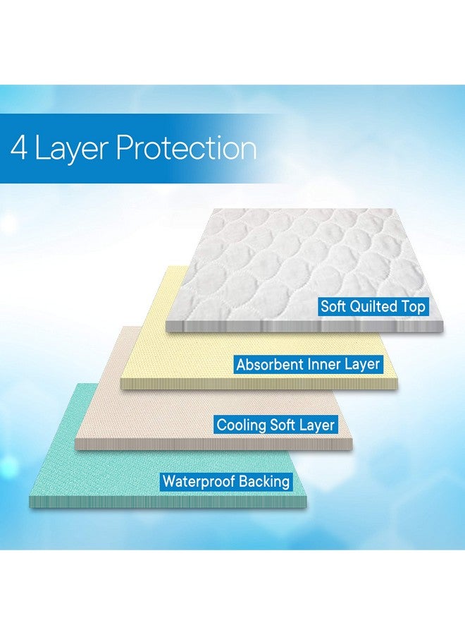 RMS RMS Ultra Soft 4-Layer Washable and Reusable Incontinence Bed Pad - Waterproof Bed Pads, 34"X72"  - Image 5