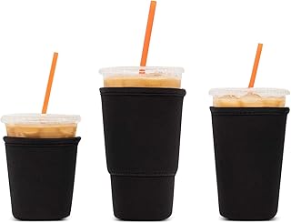 LOVAC LOVAC 3 Pack Reusable Iced Coffee Sleeves -  Insulator Sleeve for Cold Beverages, Neoprene Cup Holder - Starbucks  - Image 1