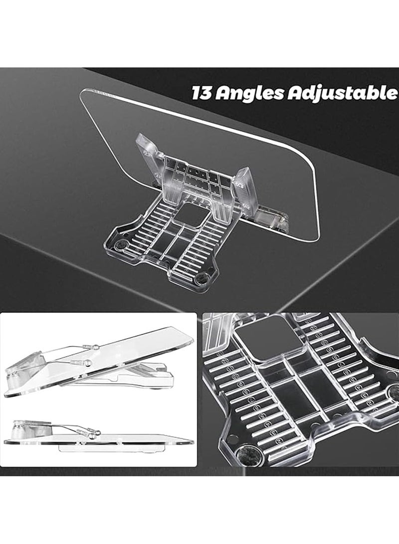 general Clear Acrylic Bookshelf, Large Cookbook Shelf Reading Bookshelf, Height Adjustable 13 Inch, Foldable Desktop Cookbook Shelf for Textbooks, Recipes, Music Books, iPad Edition - Image 3