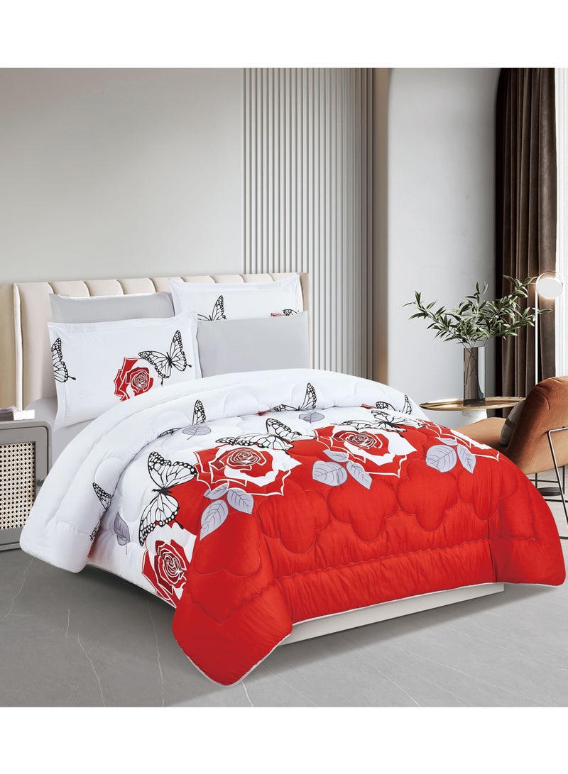 Stargold Super Soft Printed Comforter, 6pcs Set, Microfiber High-Quality Fabric, Stylish and Premium Design, Durable, Ideal For Home Bedroom 240X220CM - Image 1