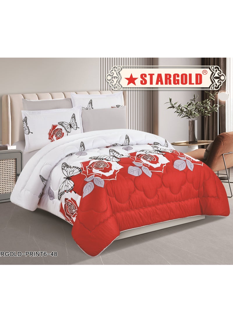 Stargold Super Soft Printed Comforter, 6pcs Set, Microfiber High-Quality Fabric, Stylish and Premium Design, Durable, Ideal For Home Bedroom 240X220CM - Image 2