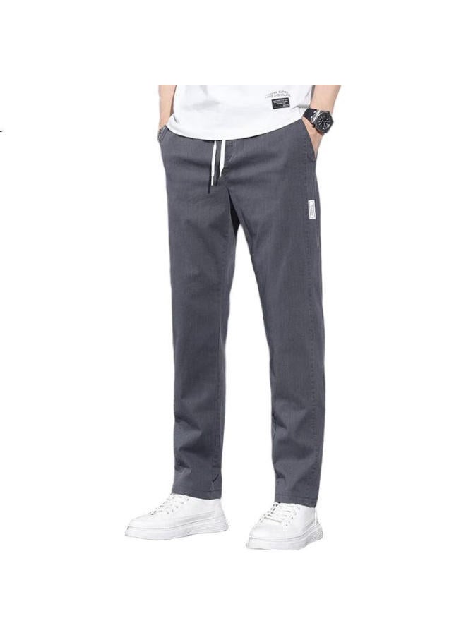 Tucano Men'S Spring And Summer Straight-Leg Casual Pants Men'S Loose Fit Sports Trendy All-Match Trousers Deep Grey 32 - Image 3