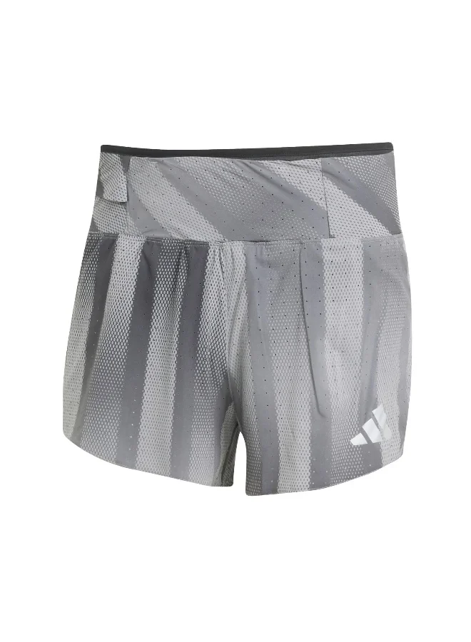 Adidas Adidas Adizero P Sht M Grey Shorts (1/4) Shorts For Men