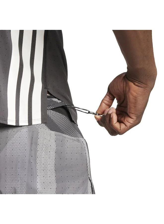 Adidas Adidas Adizero P Sht M Grey Shorts (1/4) Shorts For Men