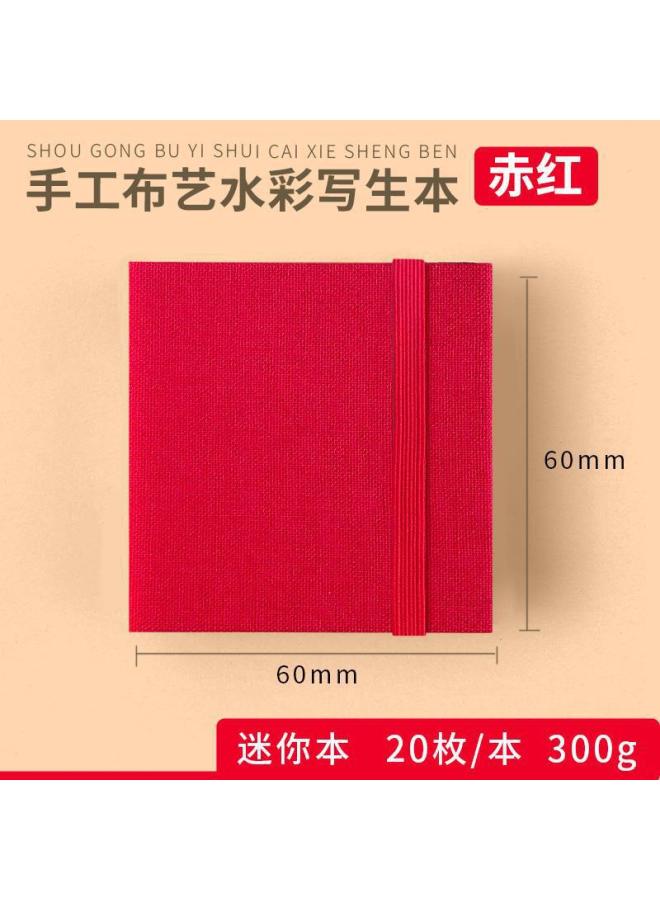 Flying Bird Feile Bird Fabric Watercolor Book 300g Art Student Painting Square Hand Account Book Fine Grain Mini Portable Painting Book - Image 1