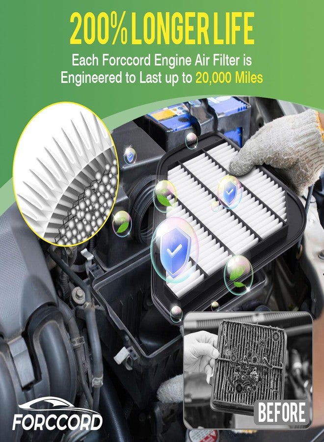 Forccord Cabin+Engine Air Filter Fit for 2017-09 Traverse, 2016-07 Acadia, 2017 Limited, 2017-08 Enclave, 2010-07 Outlook Carbon Cabin Filter Replacement CF11663 - Image 4