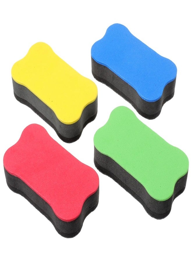 BCNJEPIN Magnetic Duster for White Board, 4PCS Colorful Whiteboard Erasers, Duster for Black Board, 7cm x 4cm Small White Board Cleaner for Office, Classroom, Conference Room - Image 1