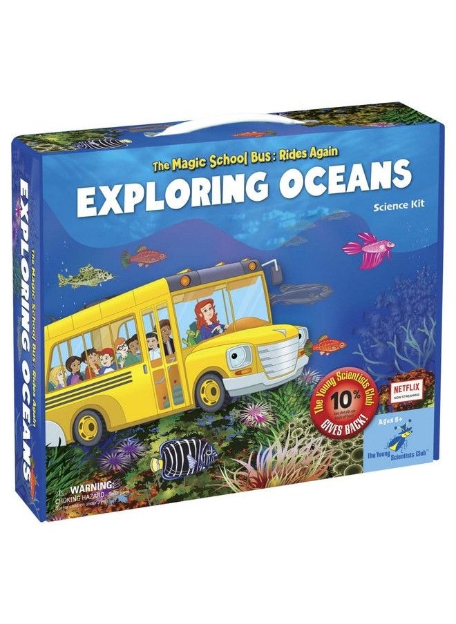 The Young Scientists Club - The Magic School Bus Rides Again: Exploring Oceans By Horizon Group Usa, Homeschool Stem Kits For Kids, Includes Handson Educational Manual, Collector Cards, Sea Shells, Game Cards, Sea Salts & More - Image 1