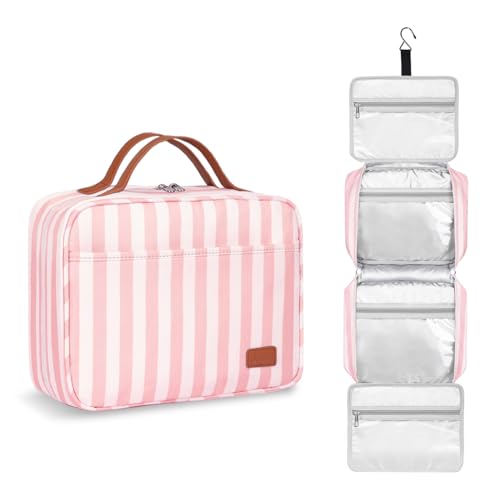 Bosidu Hanging Travel Toiletry Bag for Women, Portable Toiletry Bag for Travel Size Essentials, Water-resistant Large Travel Makeup Bag with Hook for Toiletries, Cosmetics, Travel Accessories - Image 1