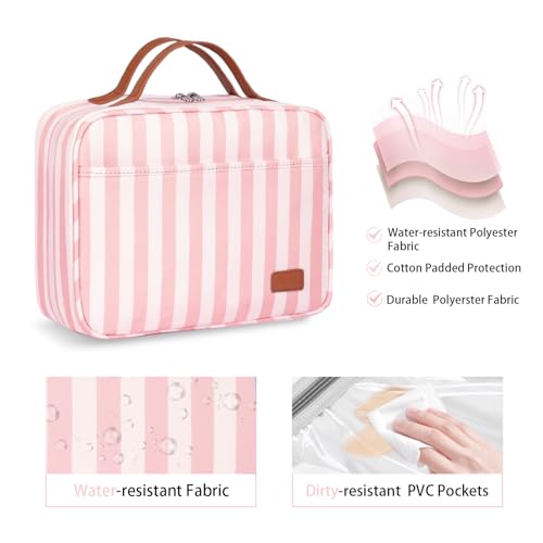 Bosidu Hanging Travel Toiletry Bag for Women, Portable Toiletry Bag for Travel Size Essentials, Water-resistant Large Travel Makeup Bag with Hook for Toiletries, Cosmetics, Travel Accessories - Image 3