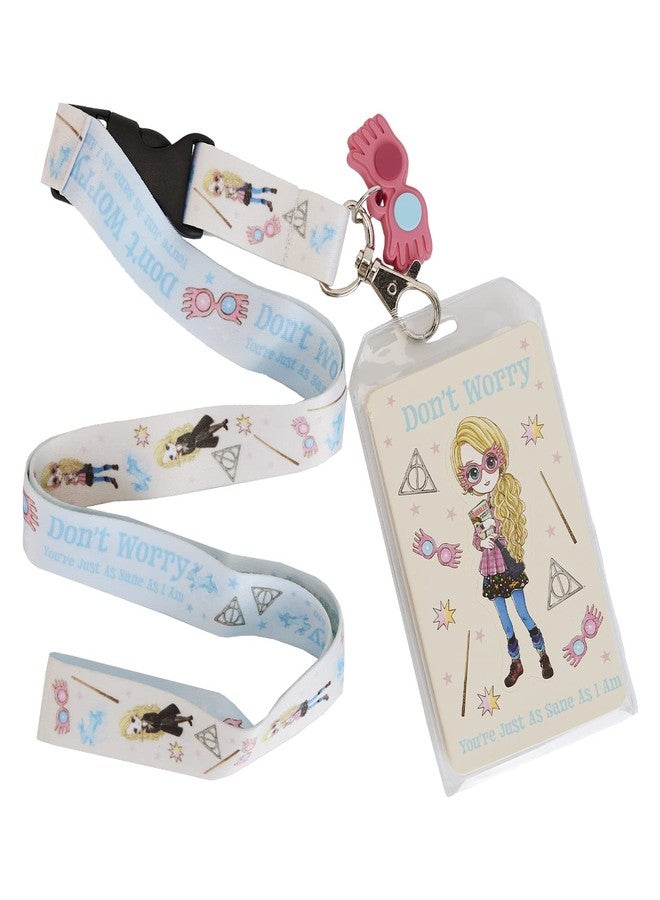 Loungefly Harry Potter Luna Lovegood All Over Print Lanyard with Spectrespecs Charm - Image 1
