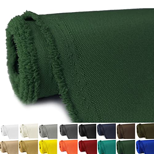 GeeComfy Waterproof Canvas Fabric by The Yard 58" W 600D Upholstery Polyester Material Indoor Outdoor Water Resistant Fabric for Chair Cushion Furniture Cover Sewing DIY Cloth, 5 Yards Green - Image 1