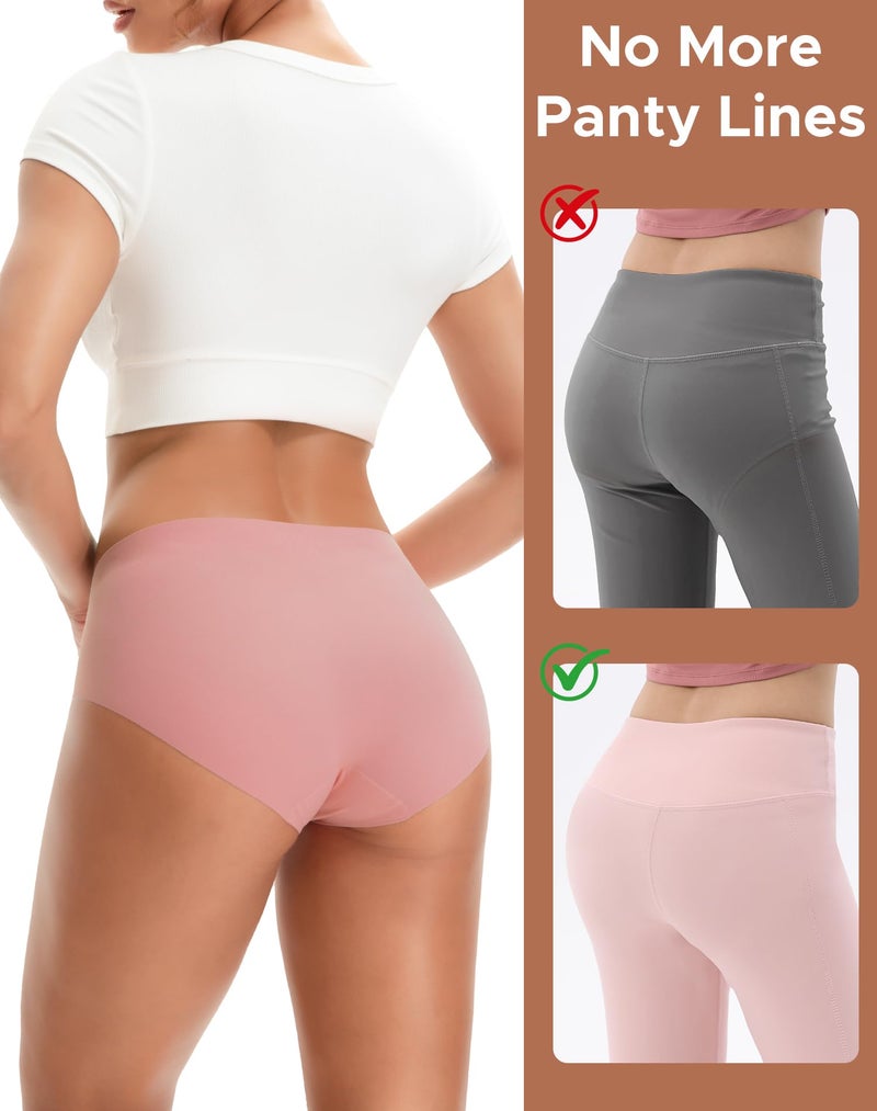 INNERSY Women's Seamless Underwear No Show Invisible Lightweight Hipster Panties 6-Pack(Medium,Warm Neutral) - Image 3