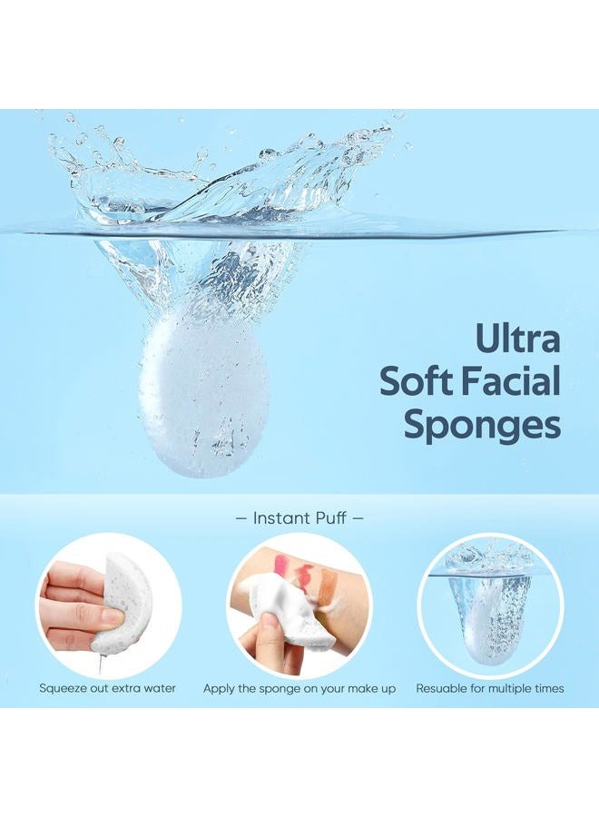 GAINWELL 50-Count Compressed Facial Sponges, White Cellulose Facial Sponges, 100% Natural Cosmetic Spa Sponges for Facial Cleansing, Exfoliating Mask, Makeup Removal - Image 2