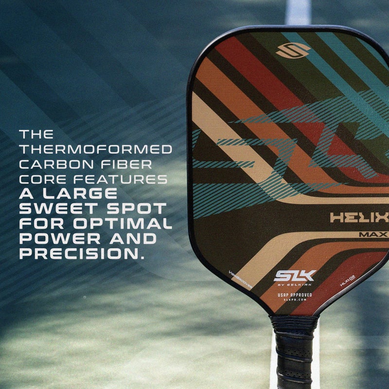 Selkirk Sport SLK Helix Pro Pickleball Paddle | Thermoformed Carbon Fiber Core Pickleball Paddles with Carbon Fiber & Fiberglass Hybrid Face | Unmatched Control | Grooves - Image 4