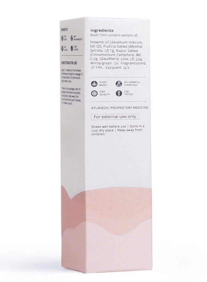 WholeLeaf Migroheal Relief Roll-On, For Headache & Migraine Relief, Natural Skin-Friendly Balm (10ml) (Pack of 1) - Image 3