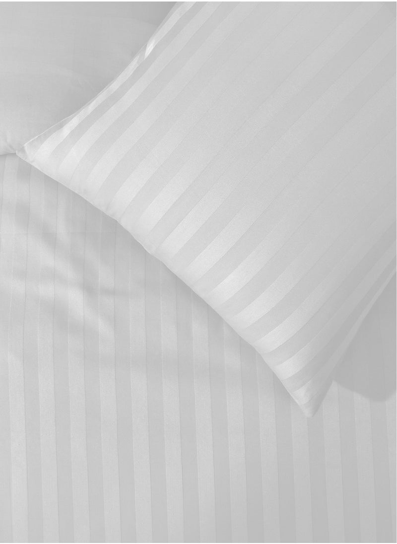 American Linen Plain Single Duvet Cover 160X210Cm White  - Image 2