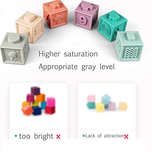Litand Soft Stacking Blocks for Baby - Sensory Montessori Toys Toddler Activities - Gifts for Boy Girl 6 9 12 18 Months 1 2 3 Year Old Birthday - Infant Bath Toys - Image 4