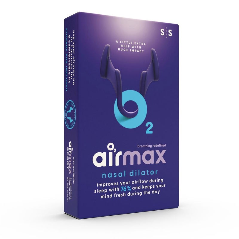 AIR MAX دواعم أنف AIRMAX للنوم - 76% تدفق هواء أكثر - جهاز مضاد للشخير - تنفس بحرية من خلال الأنف - تخفيف الجيوب الأنفية، مساعد للنوم وحل للشخير - 2X صغير أزرق - 6 أشهر من الراحة - Image 3