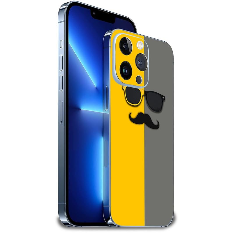 FCS Printed Designer Vinyl Mobile Back Skin Sticker for Huawei nova Y90 (Moustache -21) - Image 3