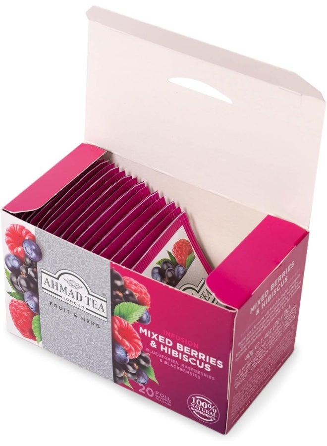 Ahmad Tea شاي أحمد بنكهة التوت المختلط والكركديه - Image 3
