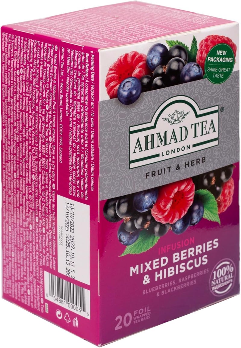 Ahmad Tea شاي أحمد بنكهة التوت المختلط والكركديه - Image 4