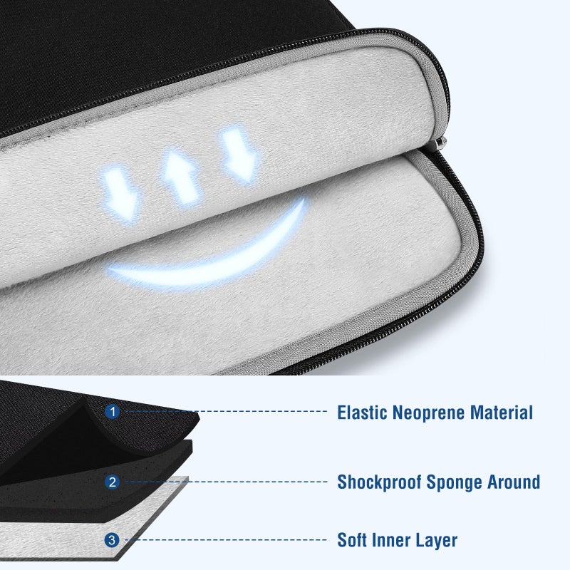 موسيسو غطاء حماية مزود بحافظة صغيرة لأجهزة اللابتوب قياس 13-13.3 بوصة - Image 4