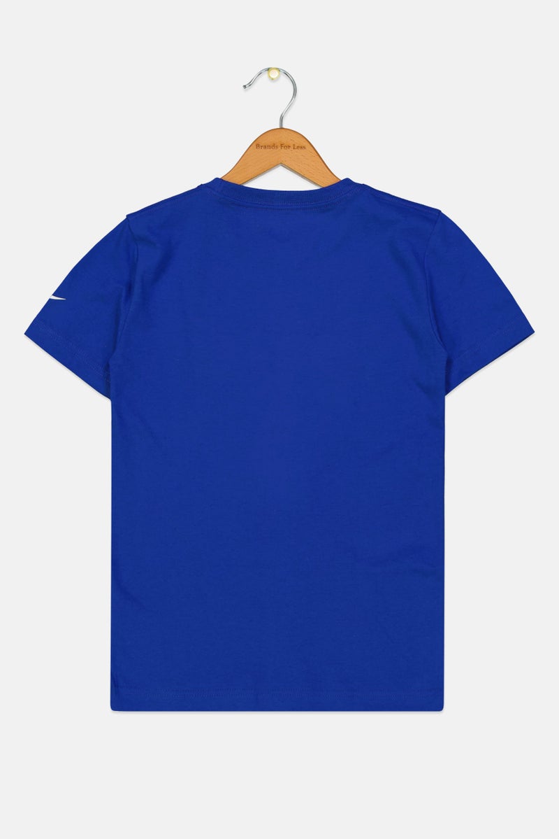 Nike تي شيرت رياضي للأطفال من 3Brand بواسطة راسل ويلسون، باللون الأزرق، بشعار العلامة التجارية - Image 2