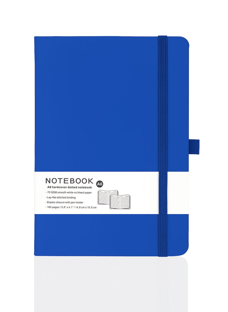 يانيك دفتر ملاحظات YANEK® الكلاسيكي بحجم A6 – 160 صفحة، غلاف صلب مع شريط مرن، حامل قلم وشريط علامة مرجعية | دفتر جيب مدمج للمكتب والمدرسة والسفر - Image 1