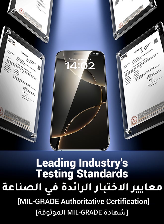 Ugreen 2Pack iPhone 16 Pro Screen Protector  6.3 Inch HD Easy Installation, Military-Grade Protection, Scratch Resistant, Anti-Fingerprint, Bubble Free, Case Friendly, 9H Tempered Glass Film - Image 2