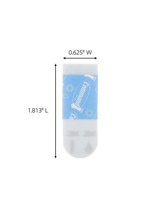 كوماند شرائط إعادة تعبئة صغيرة بيضاء من Command Outdoor، 16 شريطًا مقاومًا للعوامل الجوية، شرائط لاصقة جدارية معلقة خالية من التلف لإعادة تعليق خطافات Command لديكورات عيد الميلاد - Image 3