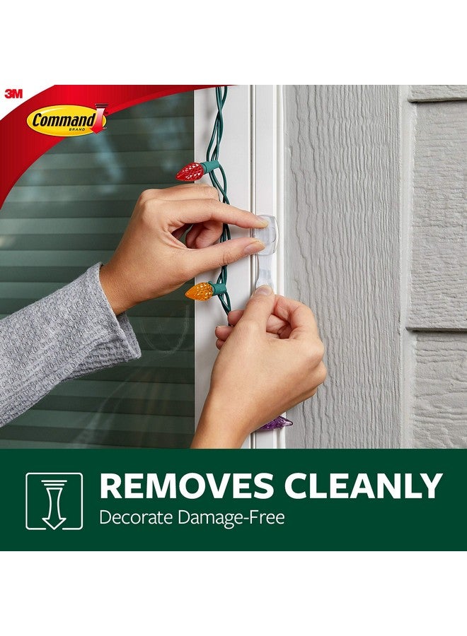 كوماند شرائط إعادة تعبئة صغيرة بيضاء من Command Outdoor، 16 شريطًا مقاومًا للعوامل الجوية، شرائط لاصقة جدارية معلقة خالية من التلف لإعادة تعليق خطافات Command لديكورات عيد الميلاد - Image 5