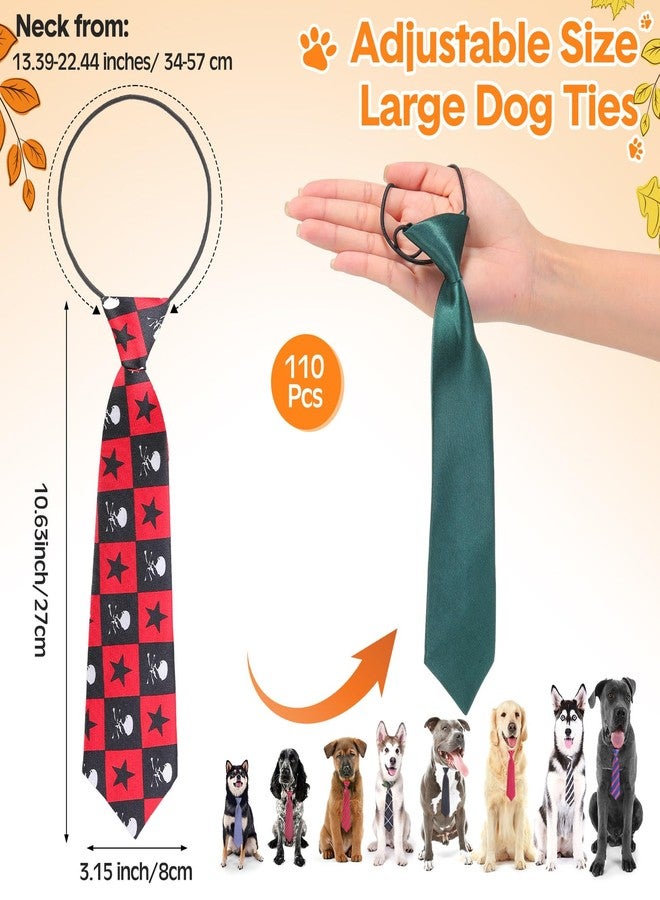 Newcotte 110 Pcs Large Dog Ties Bulk Adjustable Neck Ties Collar Grooming Neckties for Girl Boy Winter Dogs Gift Favor (Fresh) - Image 2