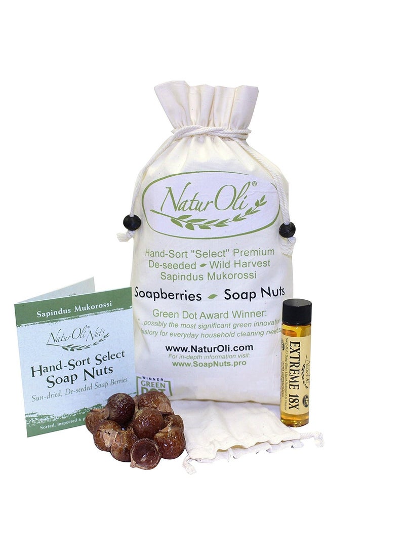 naturoli Soap NutsSoap Berries  1Lbs organic 240 loads  18X Travel Bottle Select Seedless  1 Wash Bag 8pg info Tote Bag Organic Laundry Soap  - Image 1
