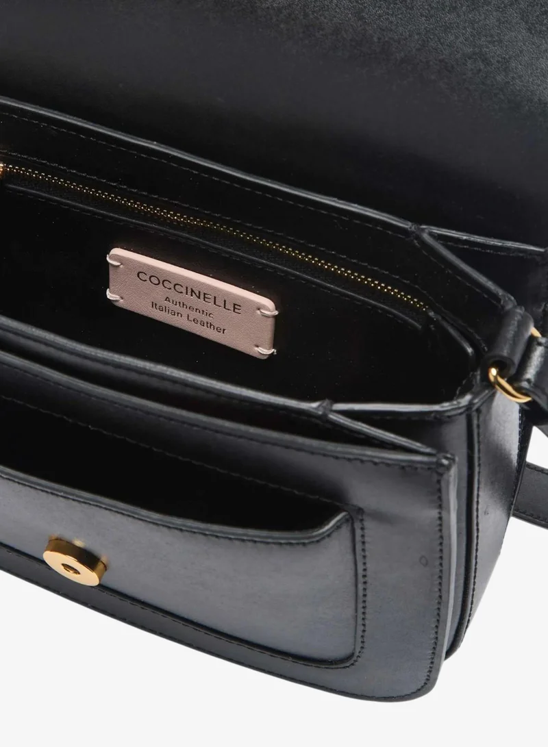 Coccinelle Black C-Me Leather Shoulder Bag for Women | Best Price UAE
