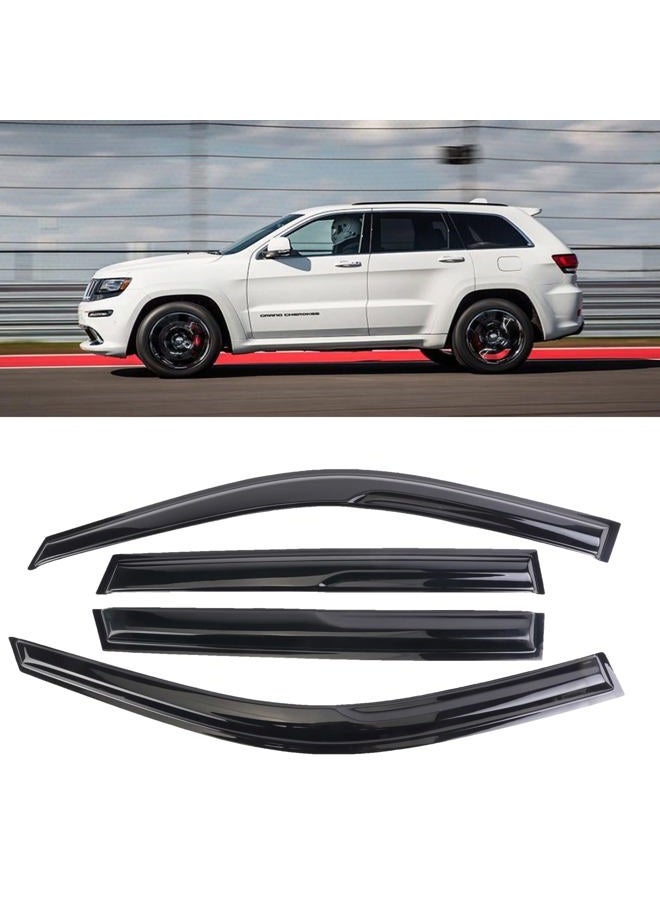 SONTIAN Window Visor Wind Window Tape-On Deflectors for 2011-2021 Jeep Grand Cherokee Rain Guards 4 Pcs 94252 - Image 1