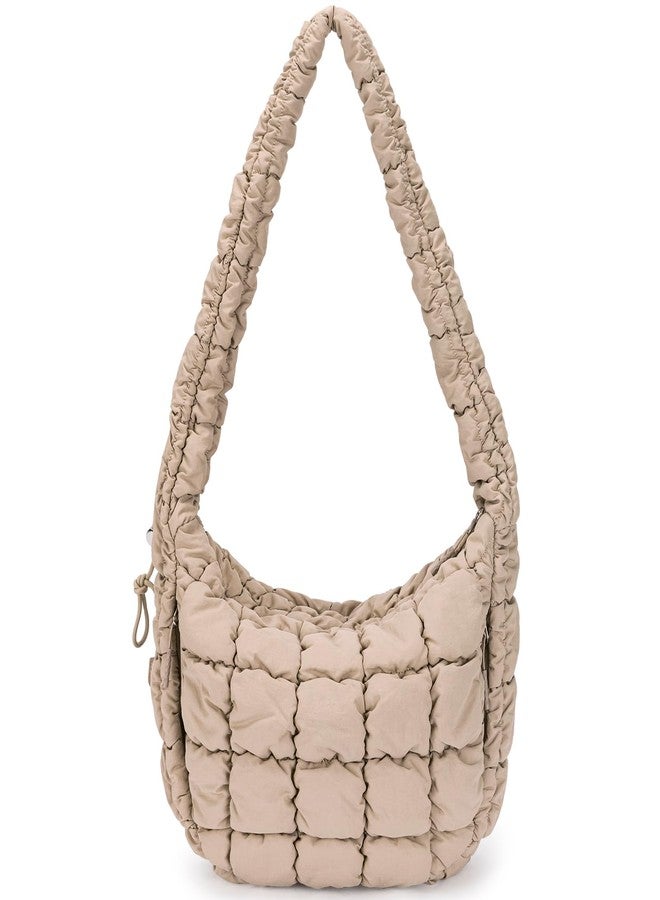 CLUCI Puffer Tote Bag for Women, Large Lightweight Quilted Carryall, Paddin Puffy Crossbody Purse Soft Hobo Shoulder Handbags - Image 1