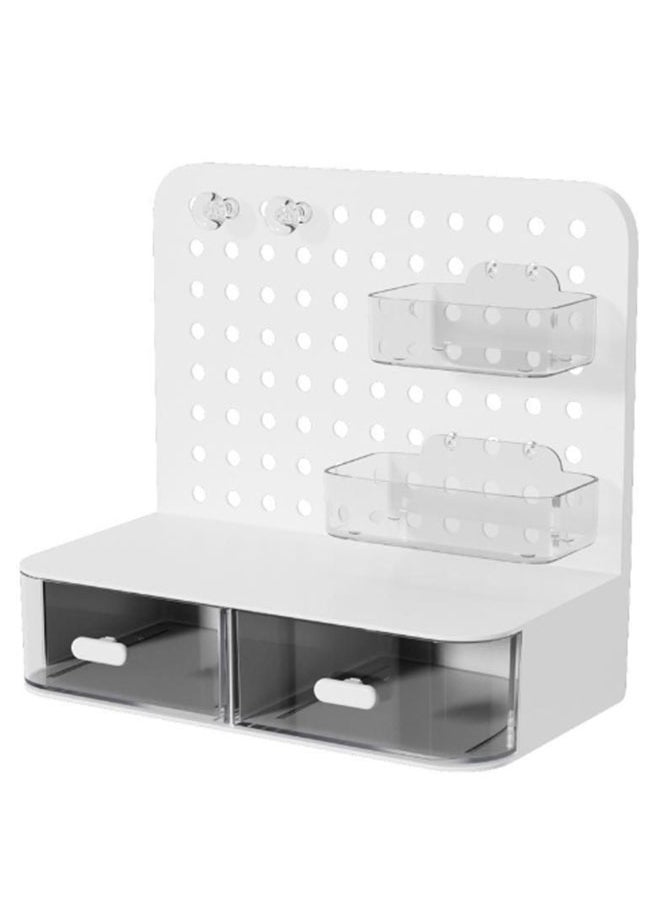 FLYROAD Multi-functional desktop organizer, hole plate shelf, suitable for office supplies and household  - Image 1