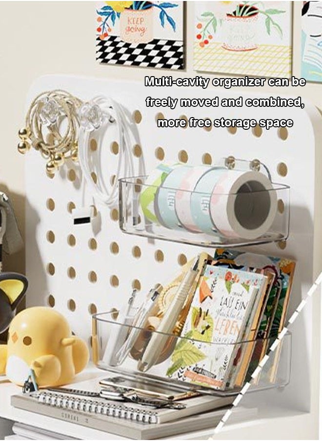 FLYROAD Multi-functional desktop organizer, hole plate shelf, suitable for office supplies and household  - Image 3