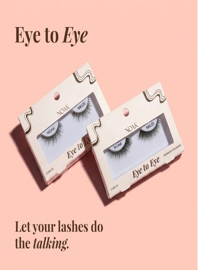 NOAK Eye to Eye 5D False Eyelashes - Doll | Lightweight, Reusable Natural Lashes | Comfortable Wear with Flexible Band | Easy to Apply | Soft Volume Everyday Lash Look - Image 2