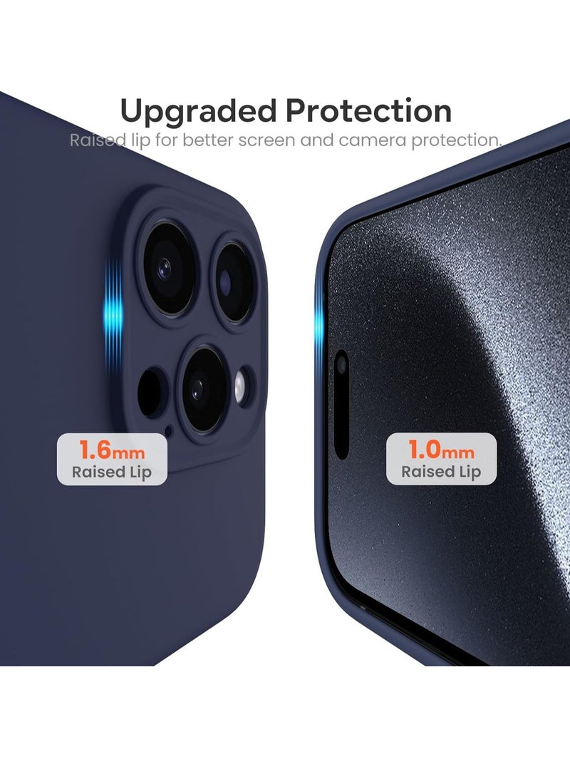 Raxoom "ELTRAZONE iPhone 15 Pro Max 6.7â€ Case â€“ Midnight Blue, Silky-Soft Liquid Silicone with Shockproof Rubber, Includes Screen Protector" - Image 4